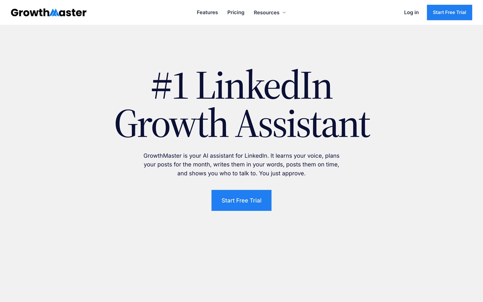 GrowthMaster website homepage